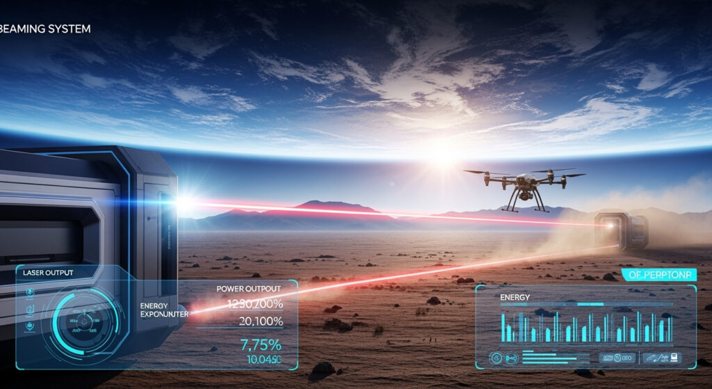 DARPA laser power beaming demo across desert terrain