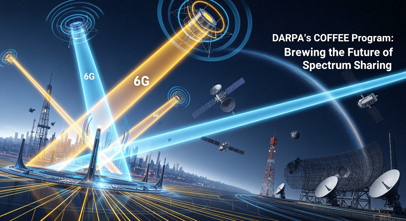 Ultra-compact RF filters from DARPA’s COFFEE program enabling interference-free communication between 6G networks, satellites, and military radar systems.