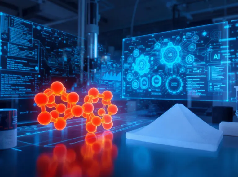 AI-driven discovery of ferrocene molecules for tougher plastics